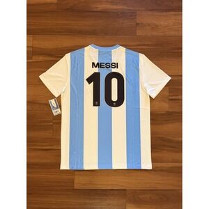 AFA Argentina Lionel Messi National Soccer Jersey Blue Striped Men's Size Medium